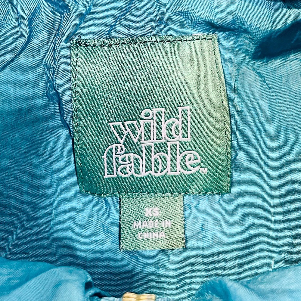 Wild Fable Teal Zip Up Light Puff Jacket - XS - Picture 11 of 11